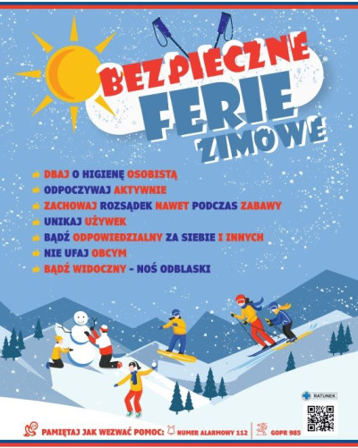Bezpieczne ferie- kampania informacyjna